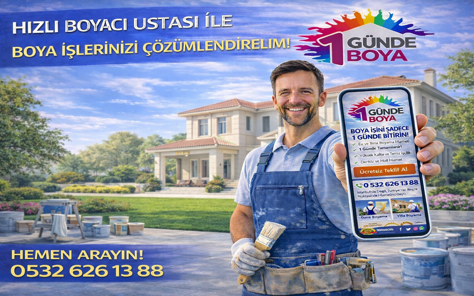 Söğütözü ofis rezidans boya işi