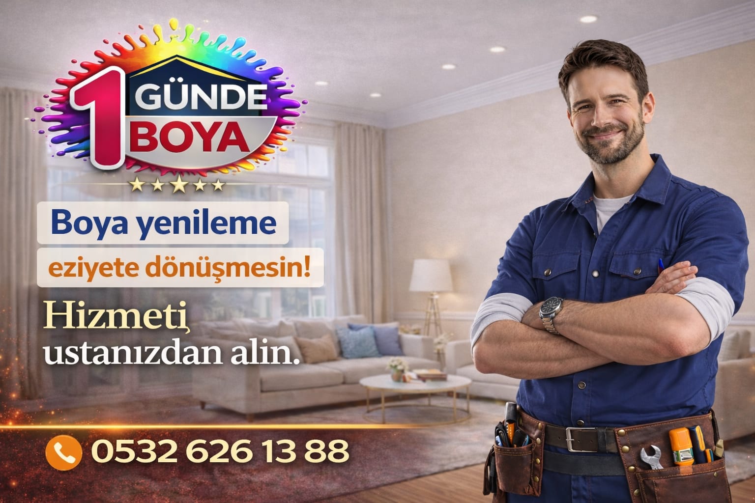 Ataşehir eşyalı ev boya badana